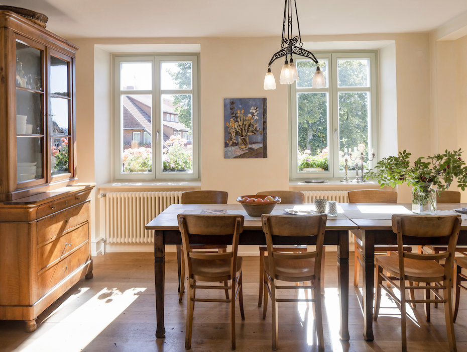 Die Wohnküche mit ihrem stilvollen Ambiente